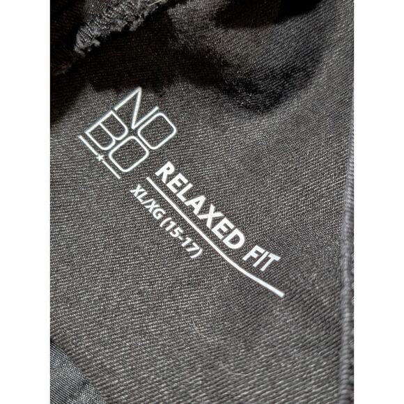 No Boundaries Relaxed Fit Overall Shorts Juniors Size XL 16 Black Denim Stretch - Picture 5 of 5